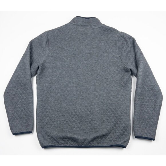 Marine Layer Corbet Pullover Men's Medium Reversible Quilted Snap Blue Gray - Picture 9 of 16
